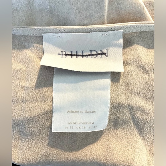 BHLDN Anthro | Amelia Deep V Satin Dress | Maxi | Cream | Women’s 12 - Picture 7 of 7